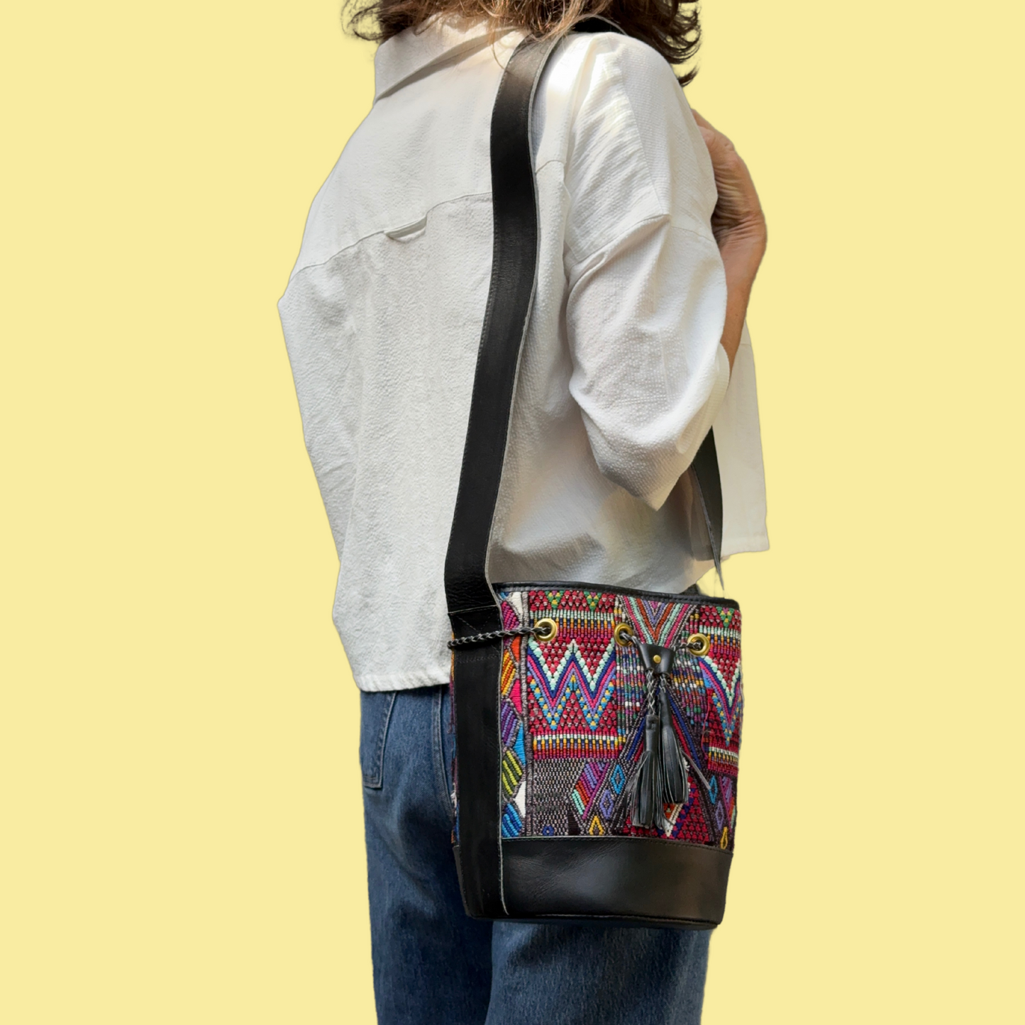 Small Huipil Bucket Bag