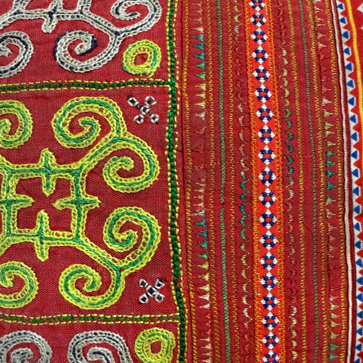 Hmong & Hemp Throw Pillow Cover