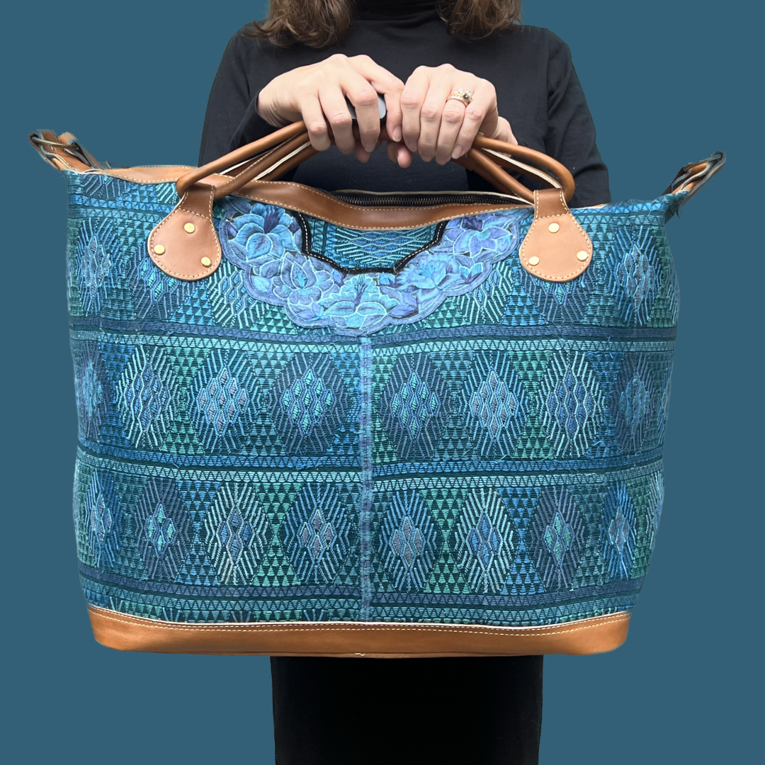 Intertwined Huipil Weekender Artisan Bag Intertwined Handmade for Good