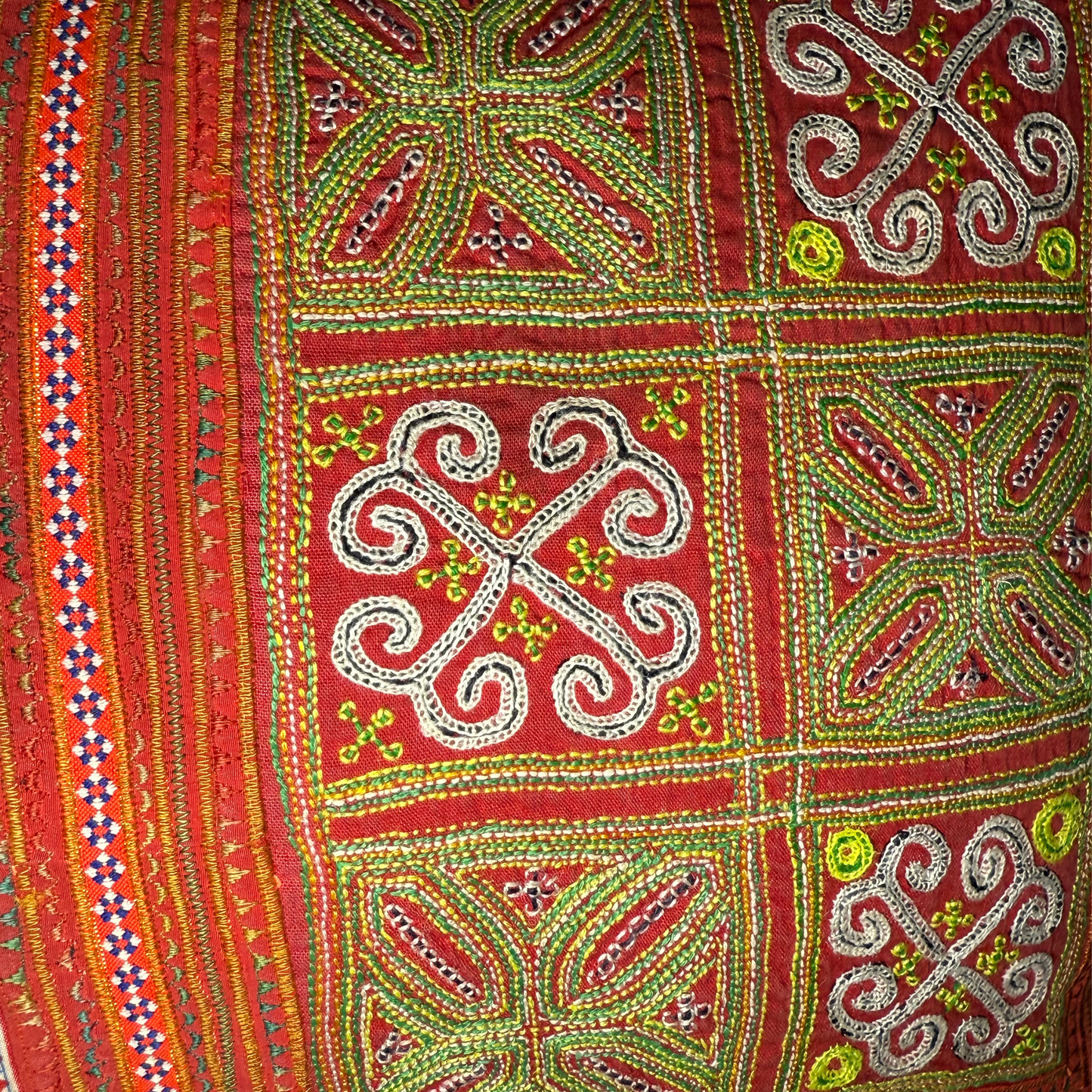 Hmong & Hemp Throw Pillow Cover