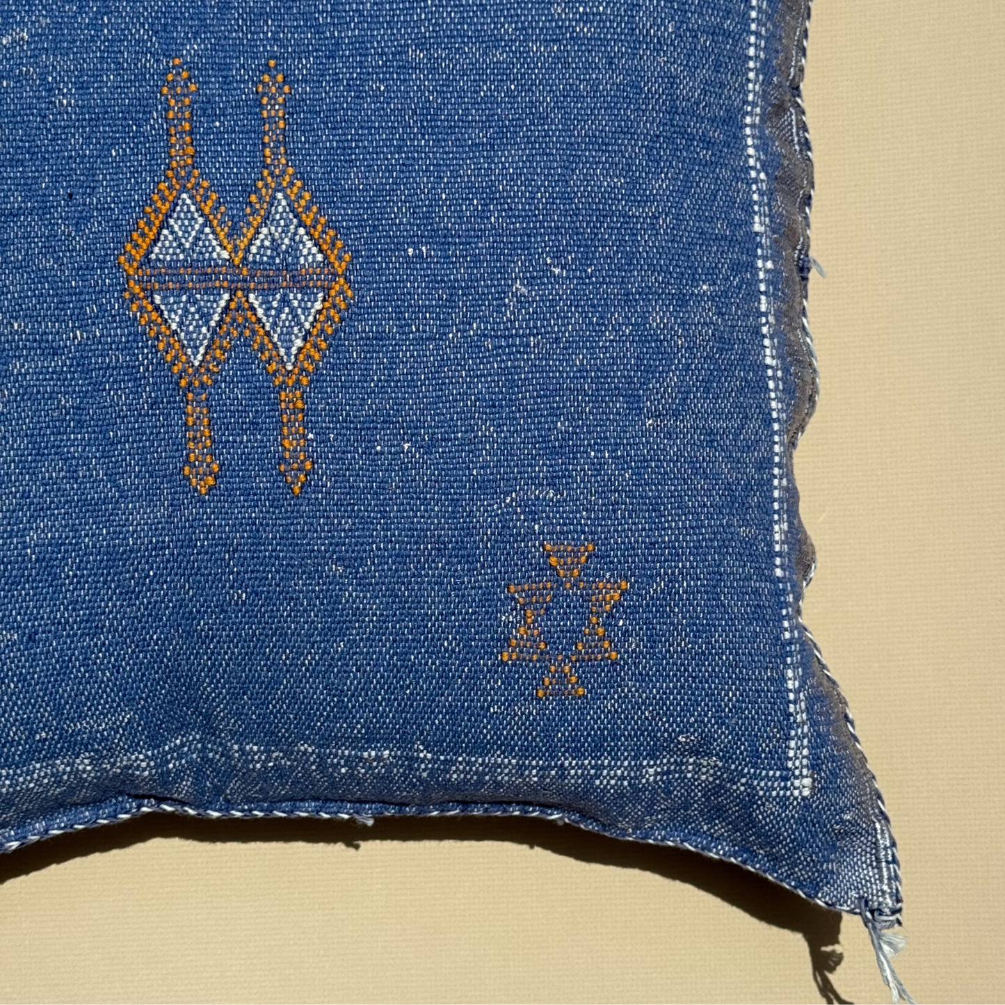Blue Cactus Silk Kilim Pillow
