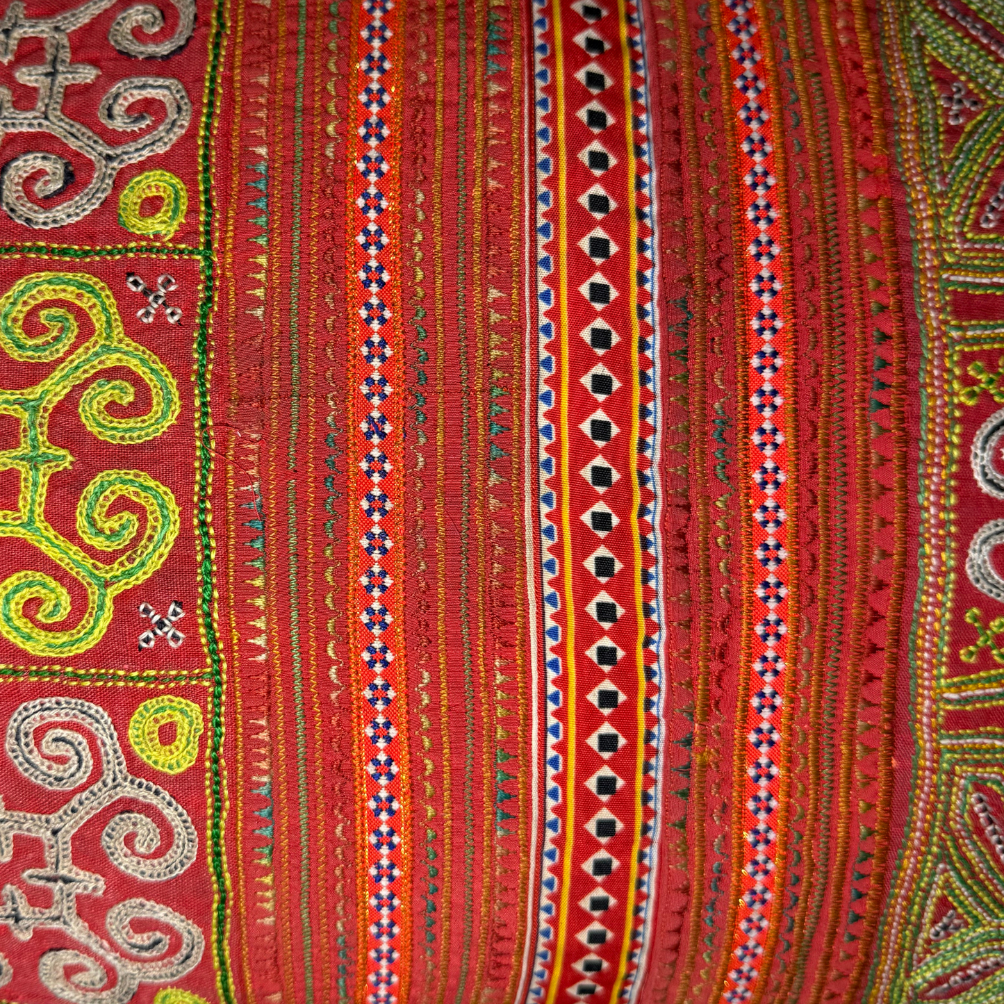 Hmong & Hemp Throw Pillow Cover