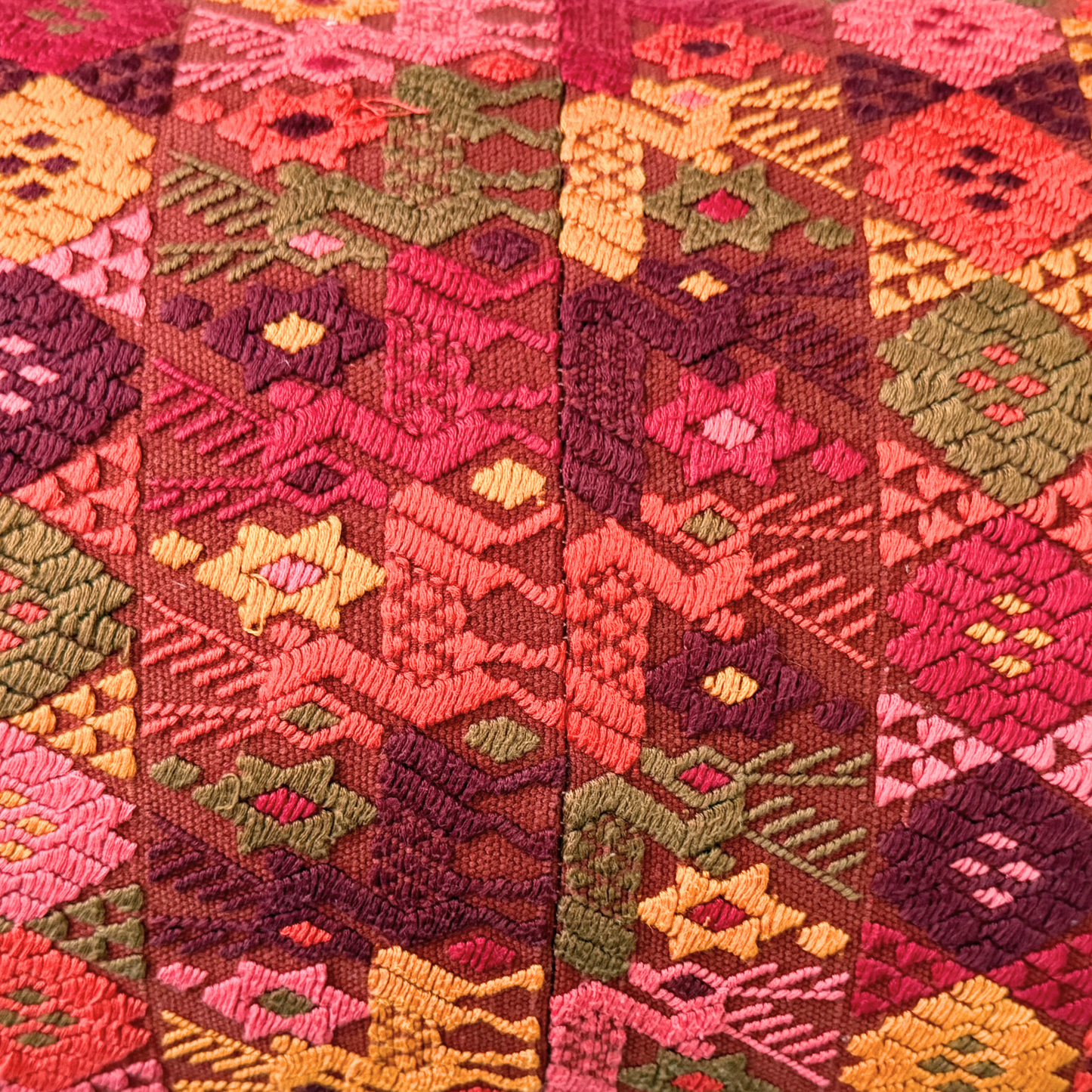 Huipil & Hemp Throw Pillow Cover