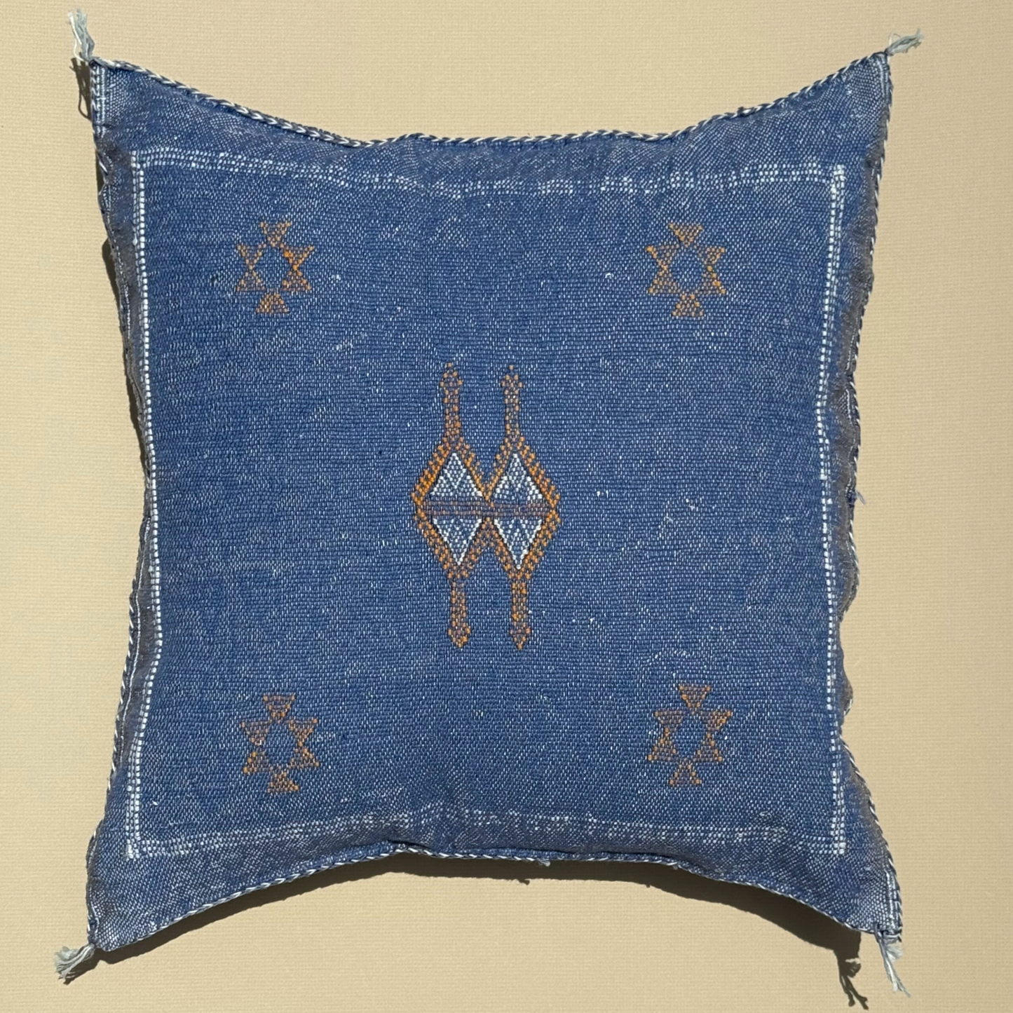 Blue Cactus Silk Kilim Pillow