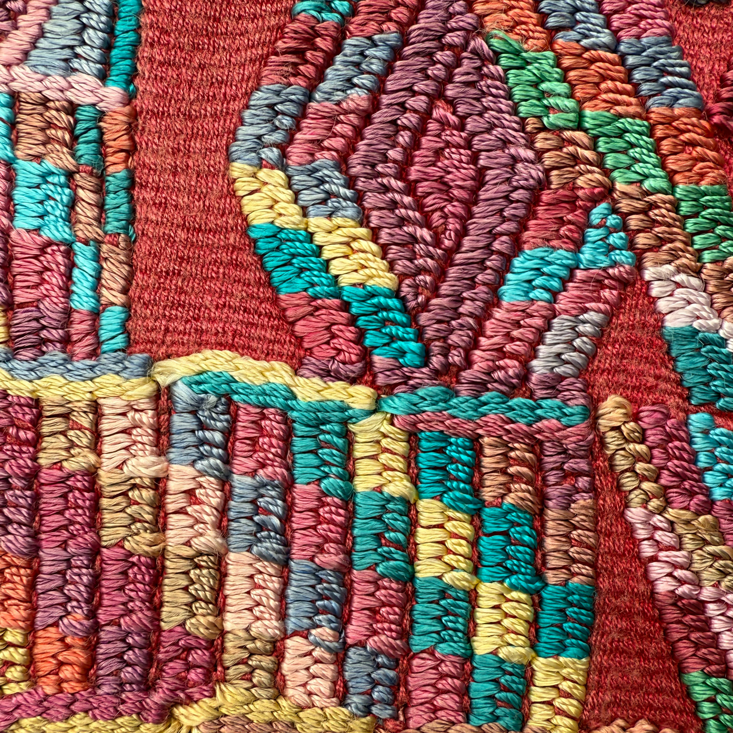 Framed Handwoven Textile (Blue Frame)