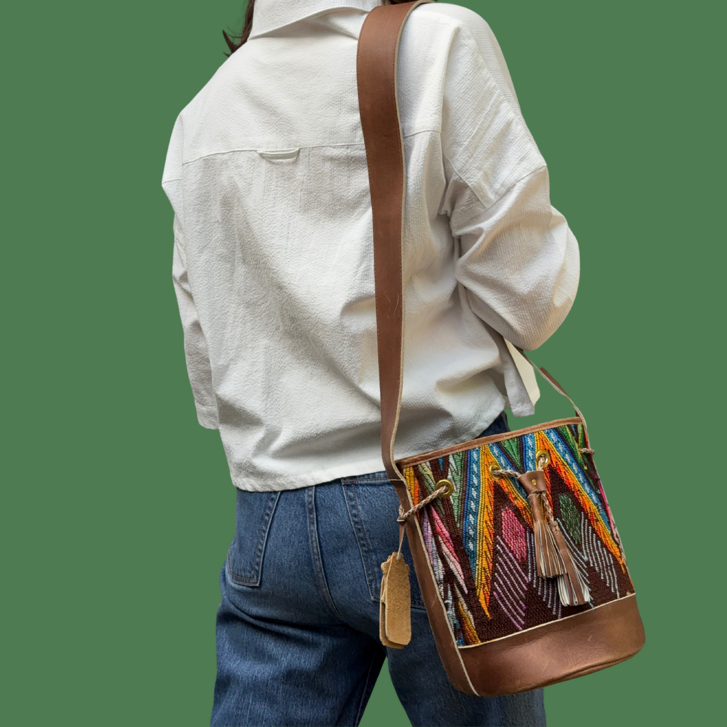 Small Huipil Bucket Bag
