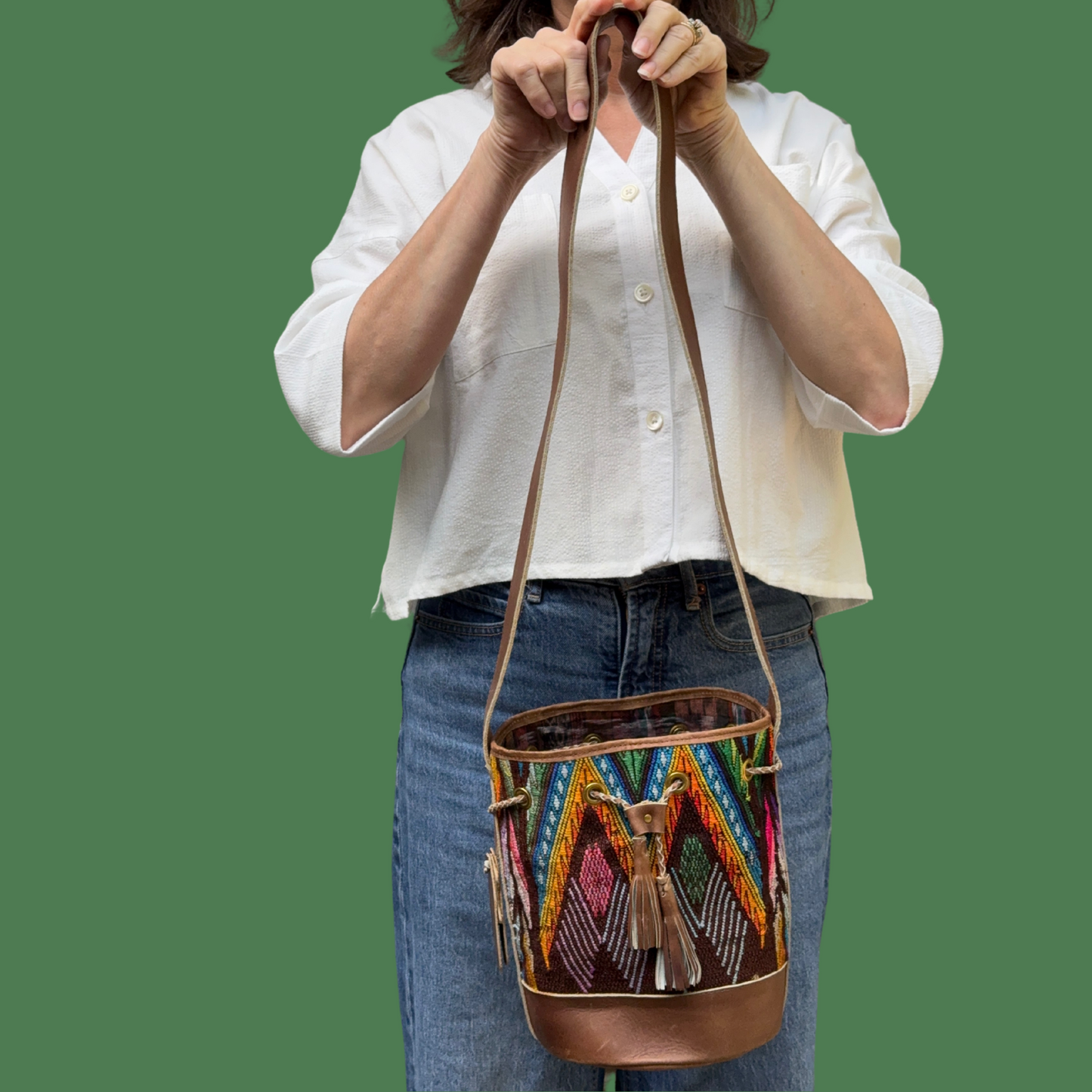Small Huipil Bucket Bag