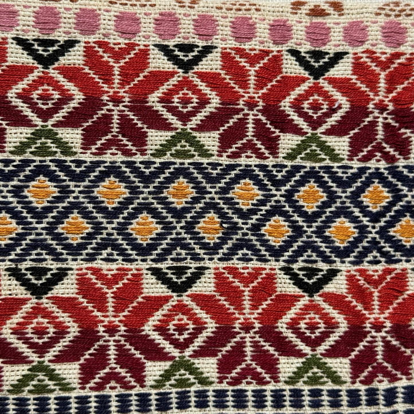 Framed Handwoven Textile (Walnut Frame)