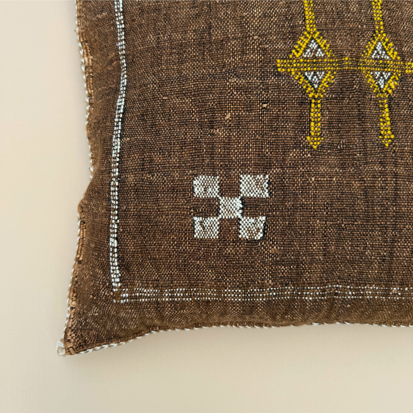 Brown Cactus Silk Kilim Pillow