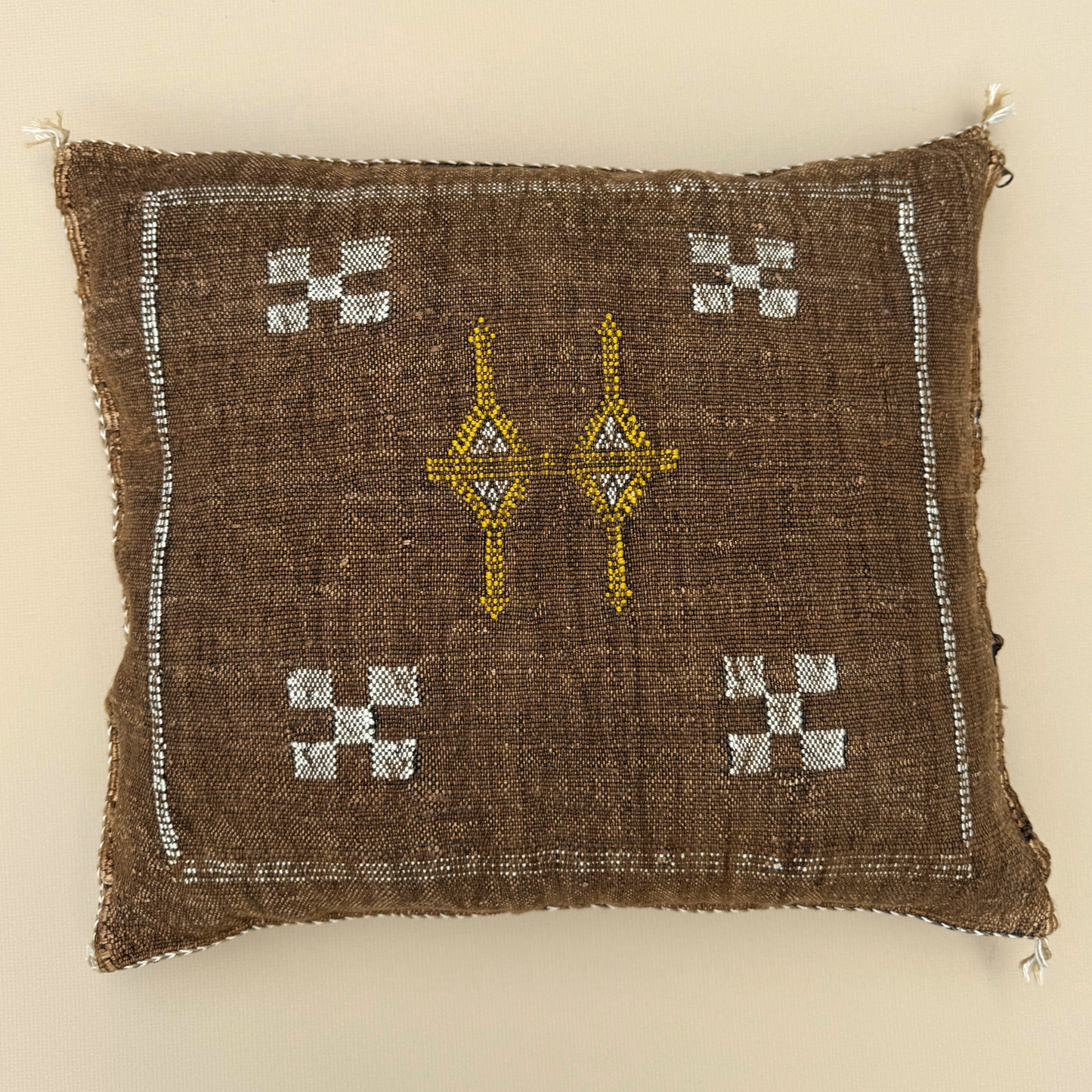 Brown Cactus Silk Kilim Pillow