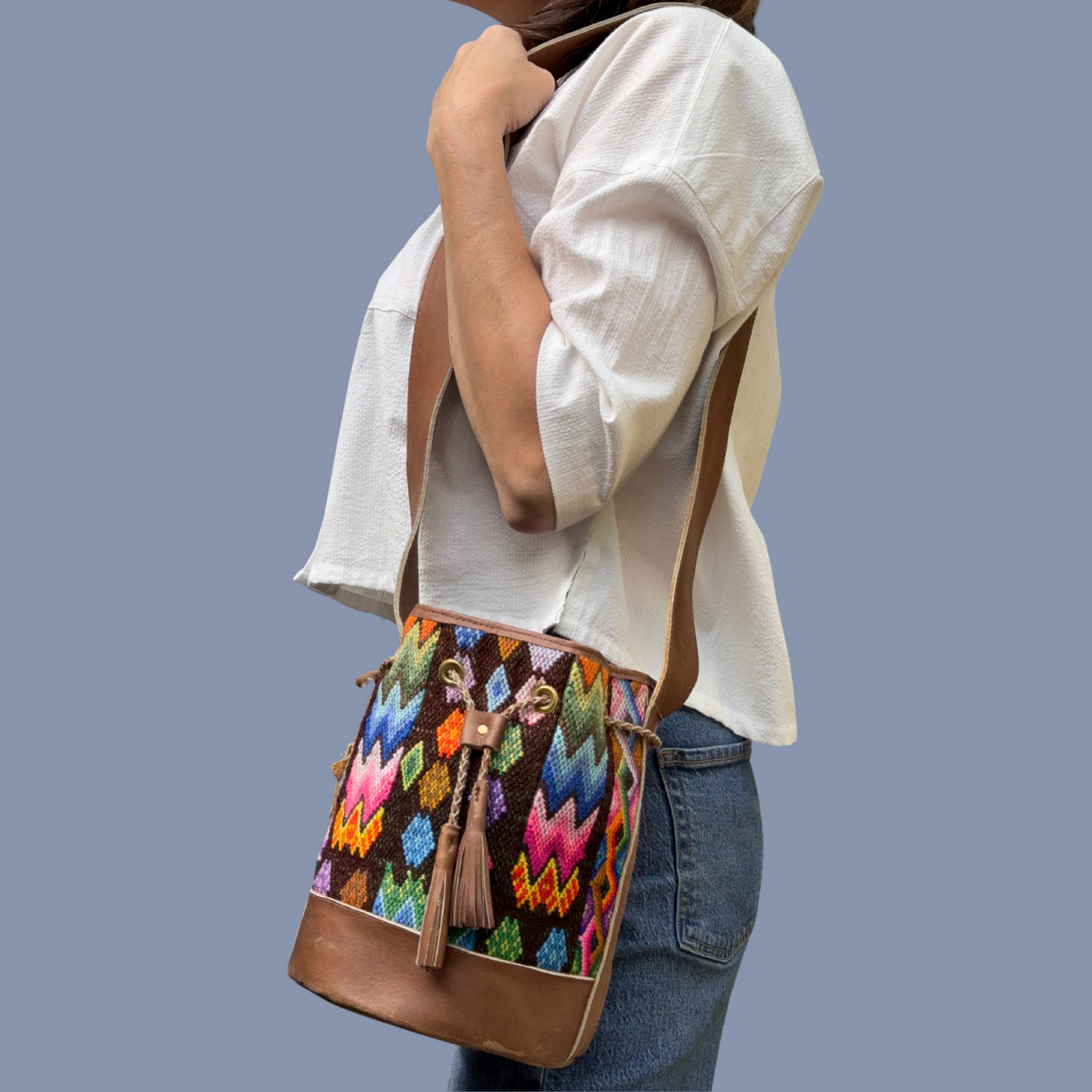 Small Huipil Bucket Bag