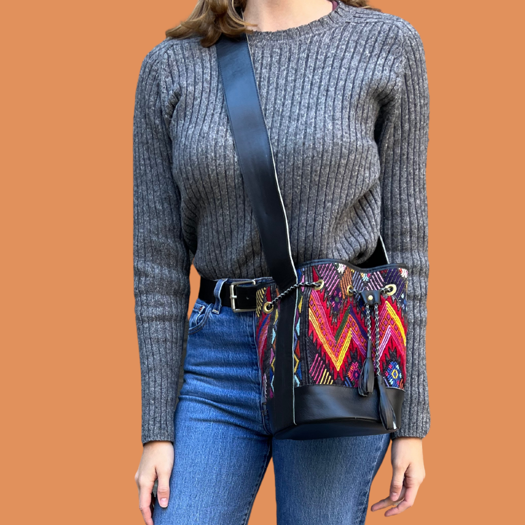 Small Huipil Bucket Bag