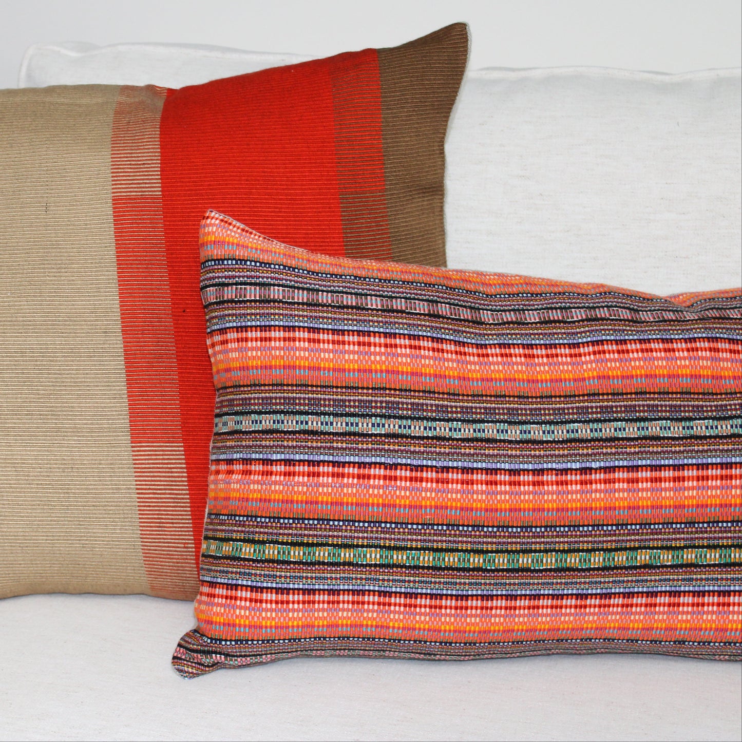 Huipil & Hemp Throw Pillow Cover