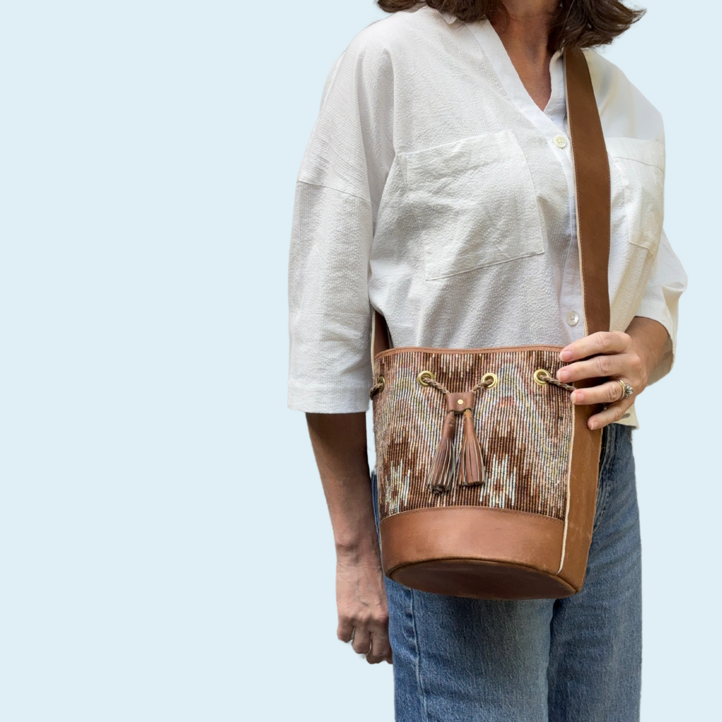 Small Huipil Bucket Bag