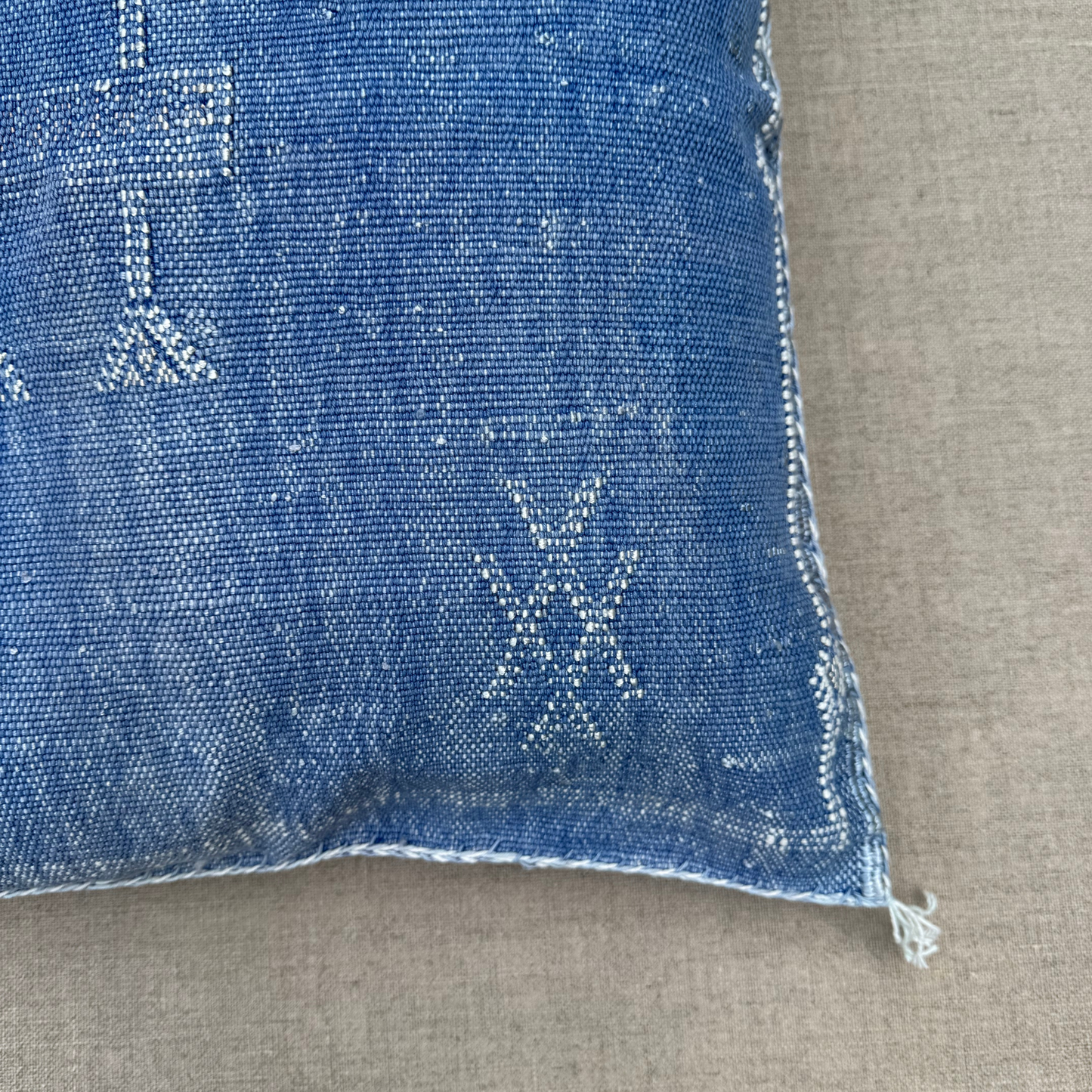 Blue Cactus Silk Kilim Pillow
