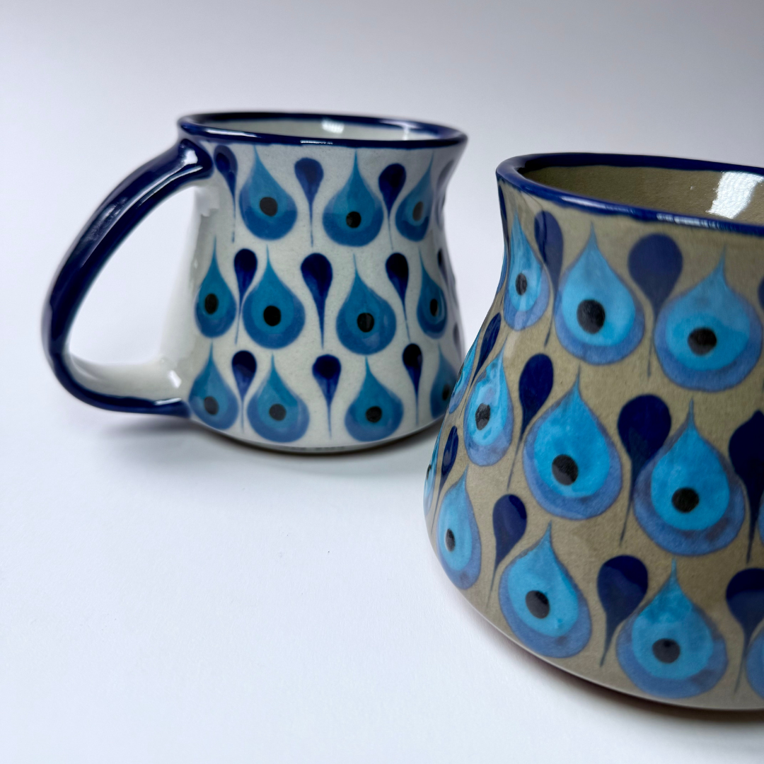 Palopo Jarro Mug (Blue Blue White) - 14 oz