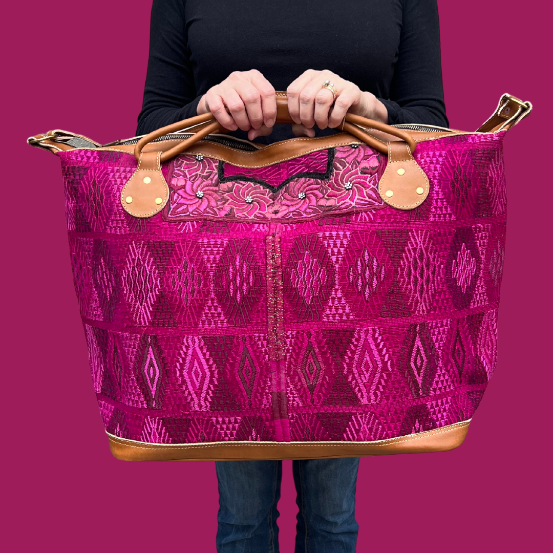 Intertwined Huipil Weekender Artisan Bag Intertwined Handmade