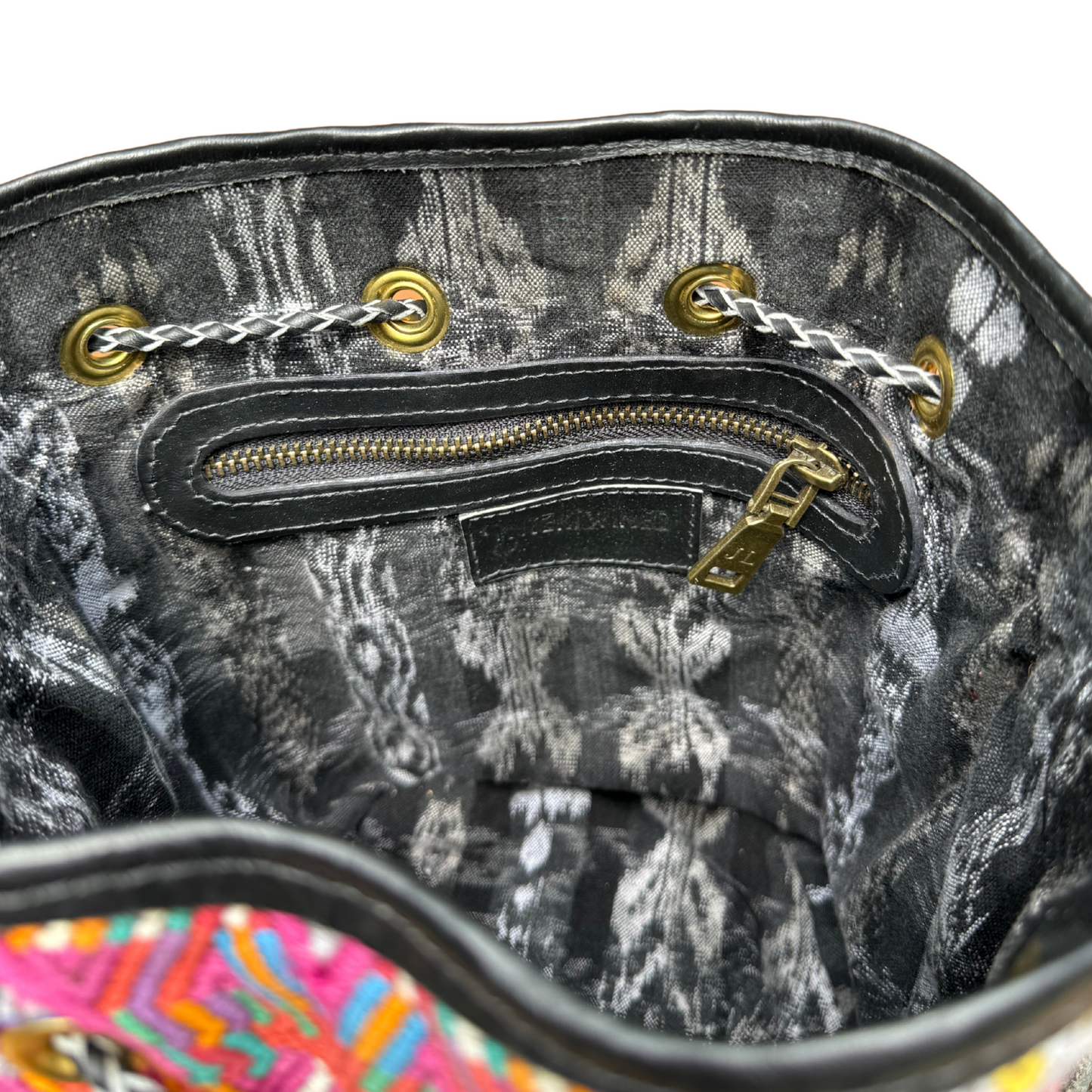 Small Huipil Bucket Bag