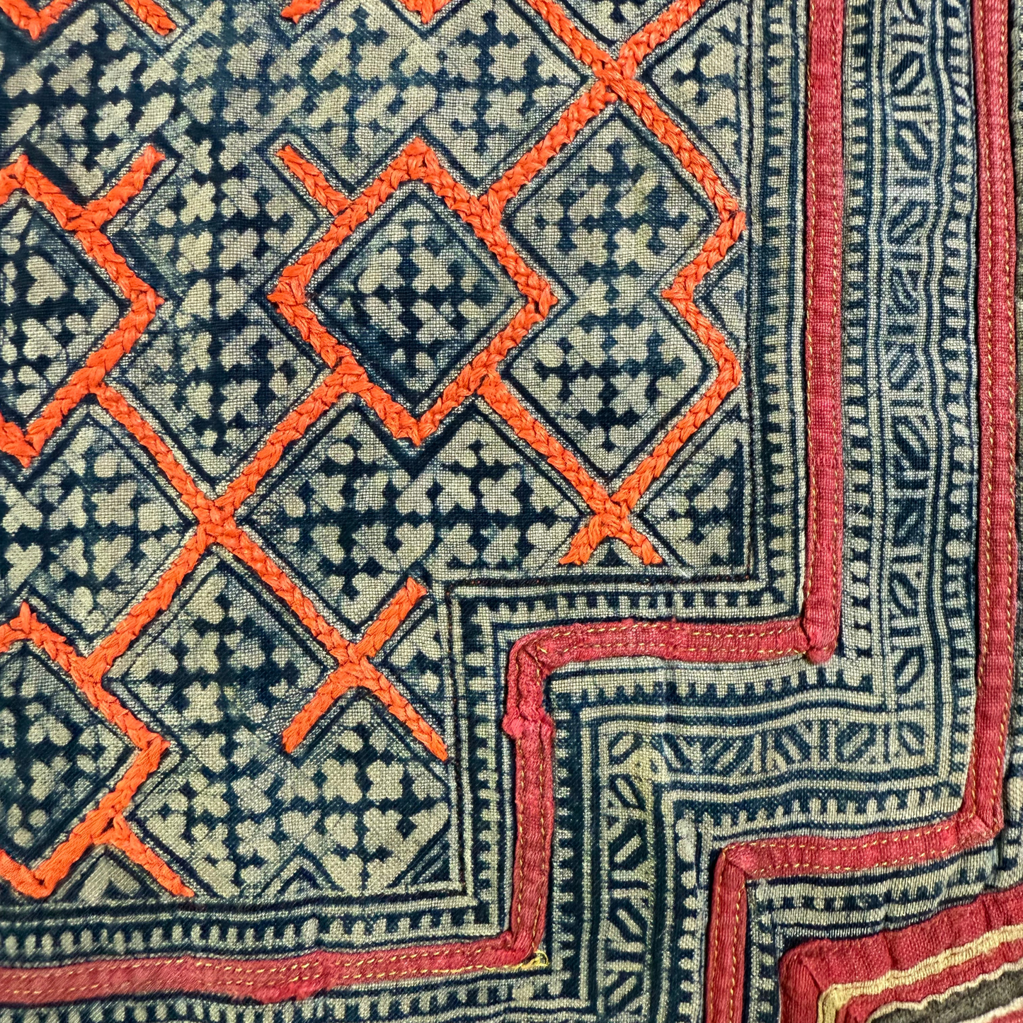 Hmong & Hemp Throw Pillow Cover