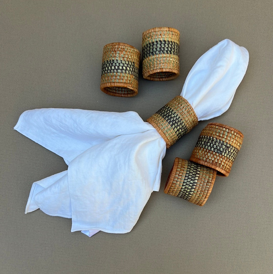 Handwoven Grass Napkin Rings