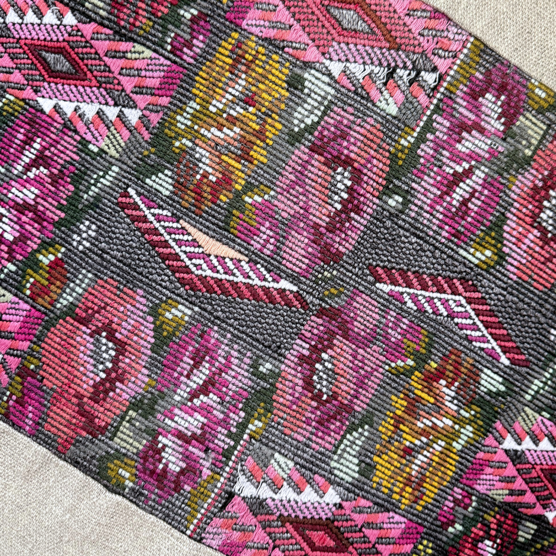 Huipil & Hemp Throw Pillow Cover
