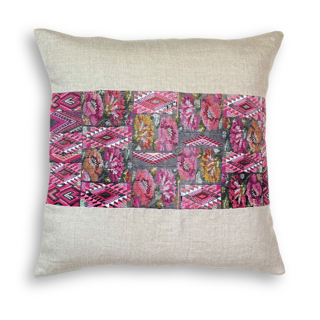 Huipil & Hemp Throw Pillow Cover