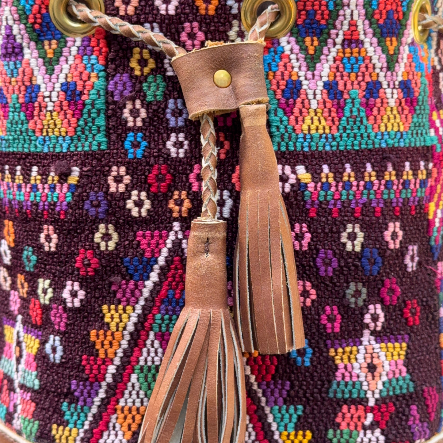 Small Huipil Bucket Bag