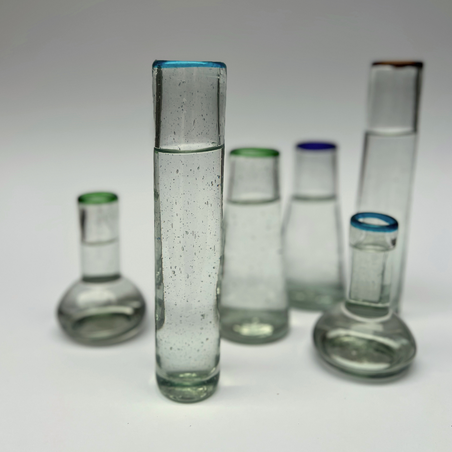 Handblown Tall Glass Vase