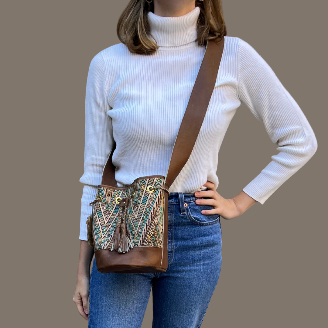 Small Huipil Bucket Bag