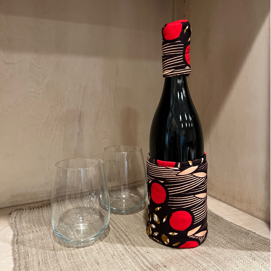 Red, Peach, and Brown Wine Cover