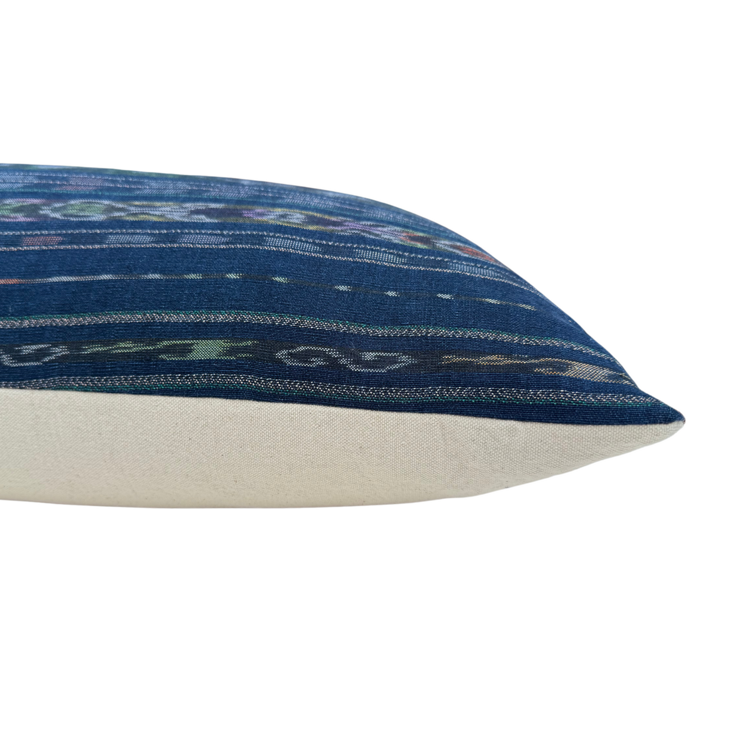 Vintage Indigo Ikat Long Lumbar Pillow