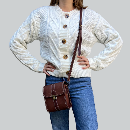 Leather Mini Crossbody (Chocolate)