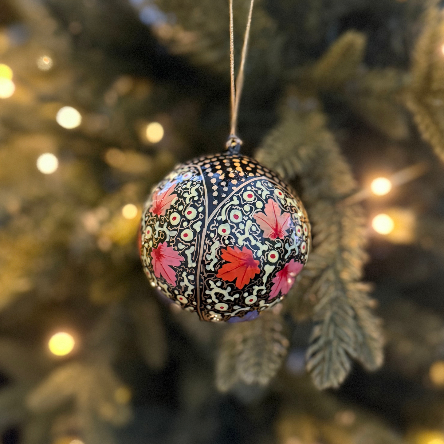Handpainted Paper Mache Christmas Ornaments from Kashmir – Fair Trade Holiday Decor