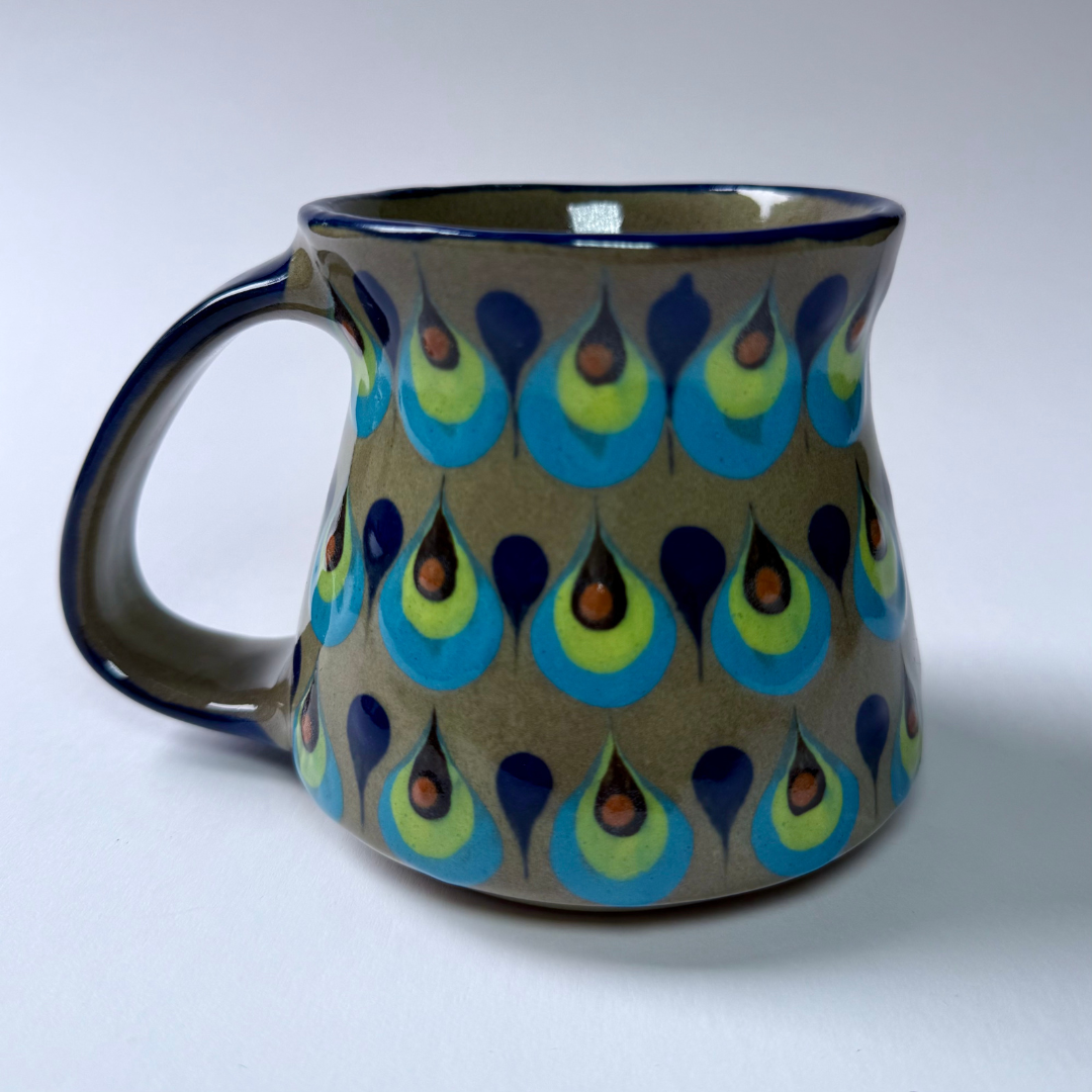Palopo Jarro Mug (Green Blue Brown) - 14 oz