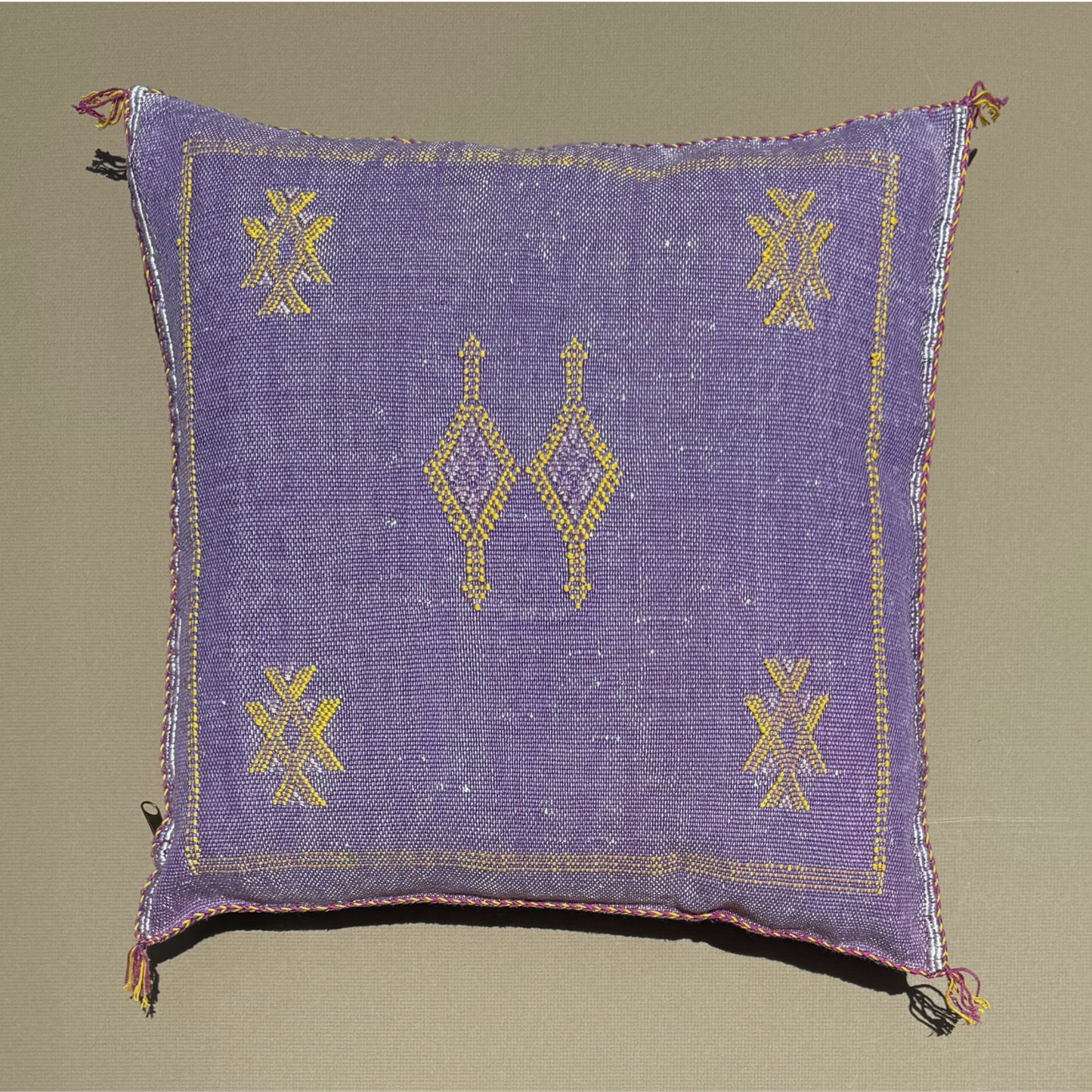 Purple Cactus Silk Kilim Pillow