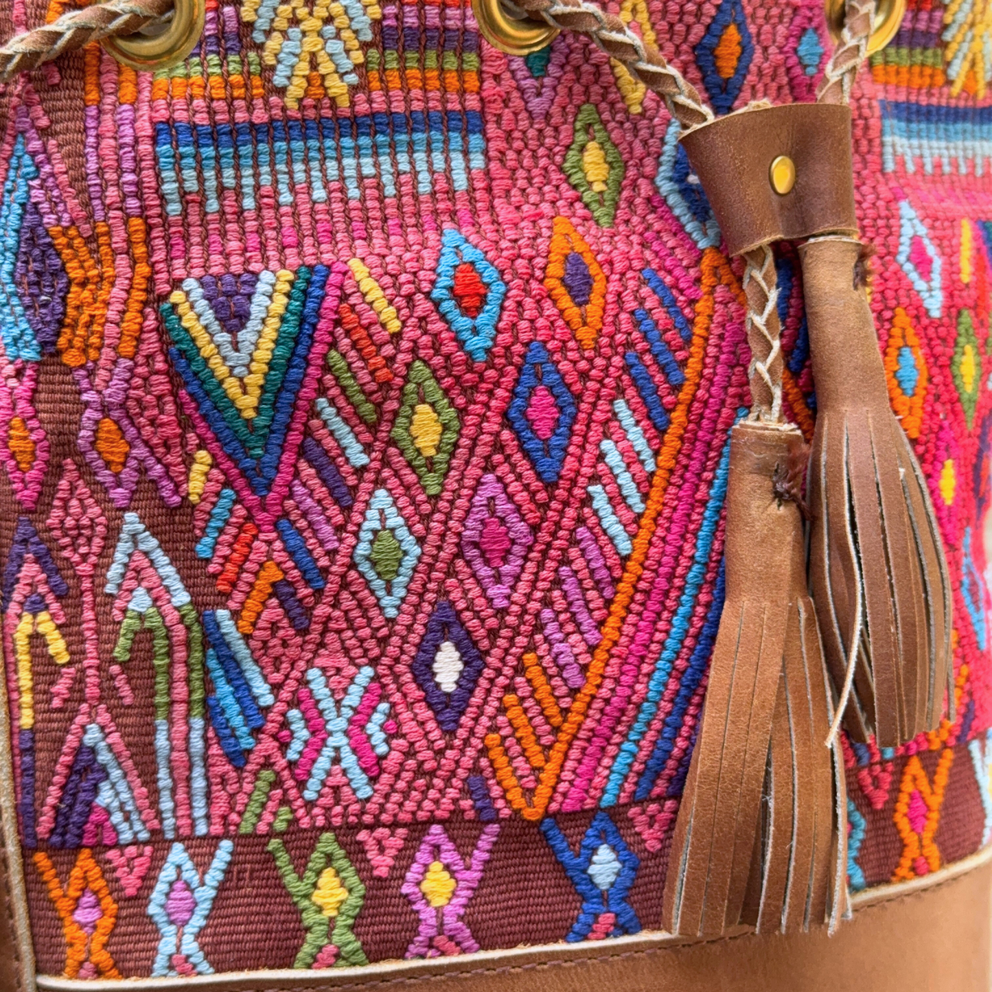 Small Huipil Bucket Bag