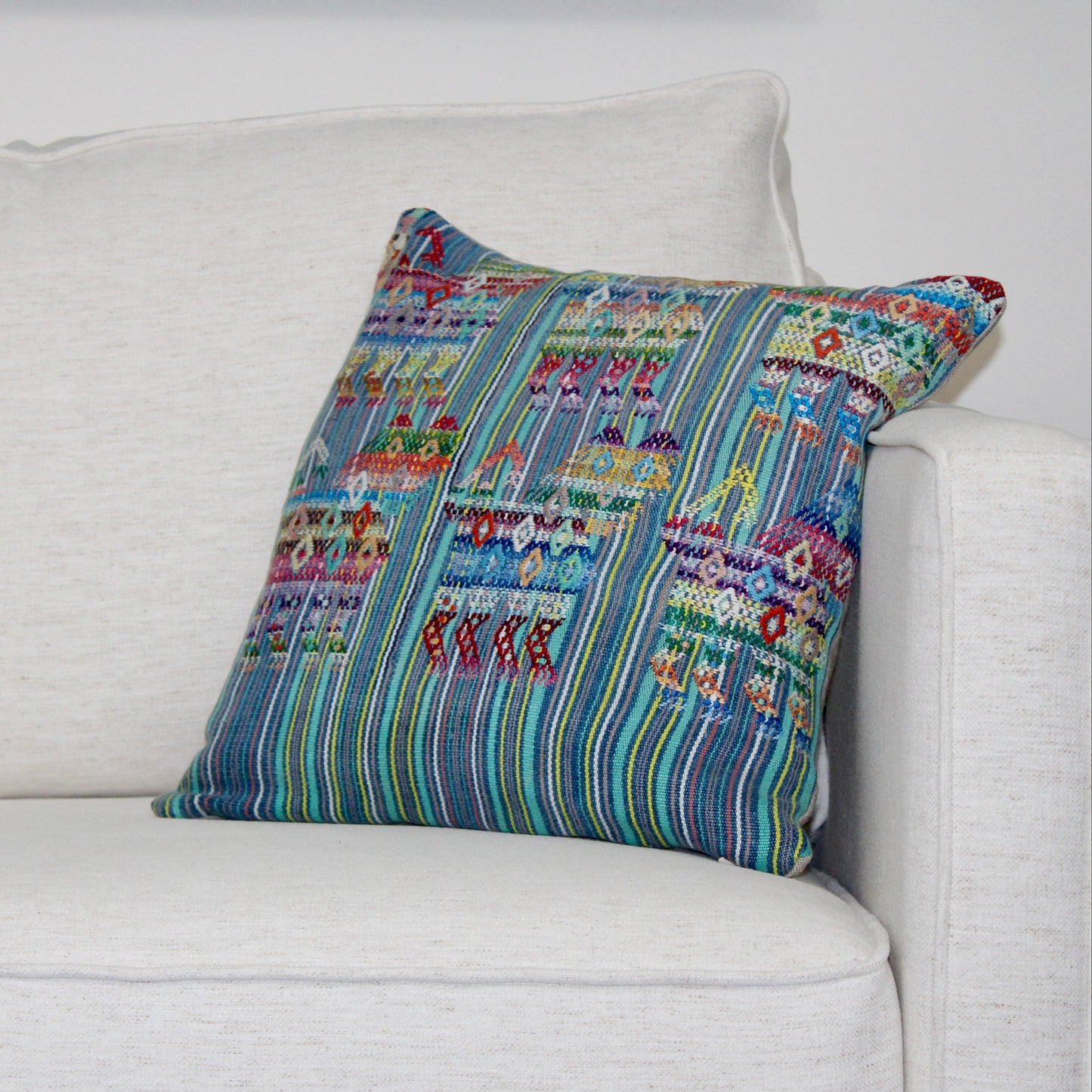 Huipil & Hemp Throw Pillow Cover