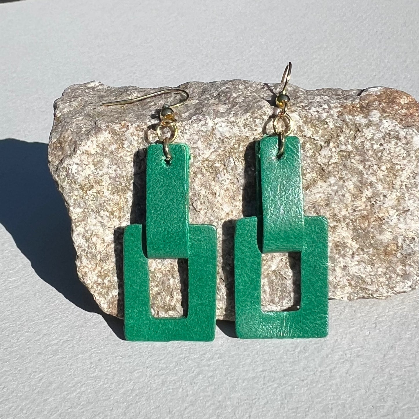 Reclaimed Leather Earrings (More Colors Available)