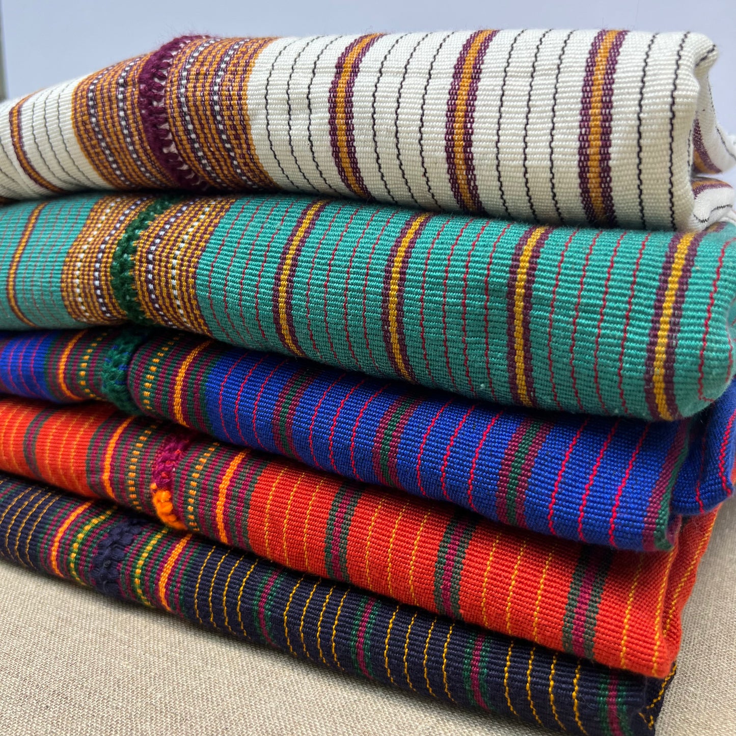 Handwoven Striped Cotton Blanket