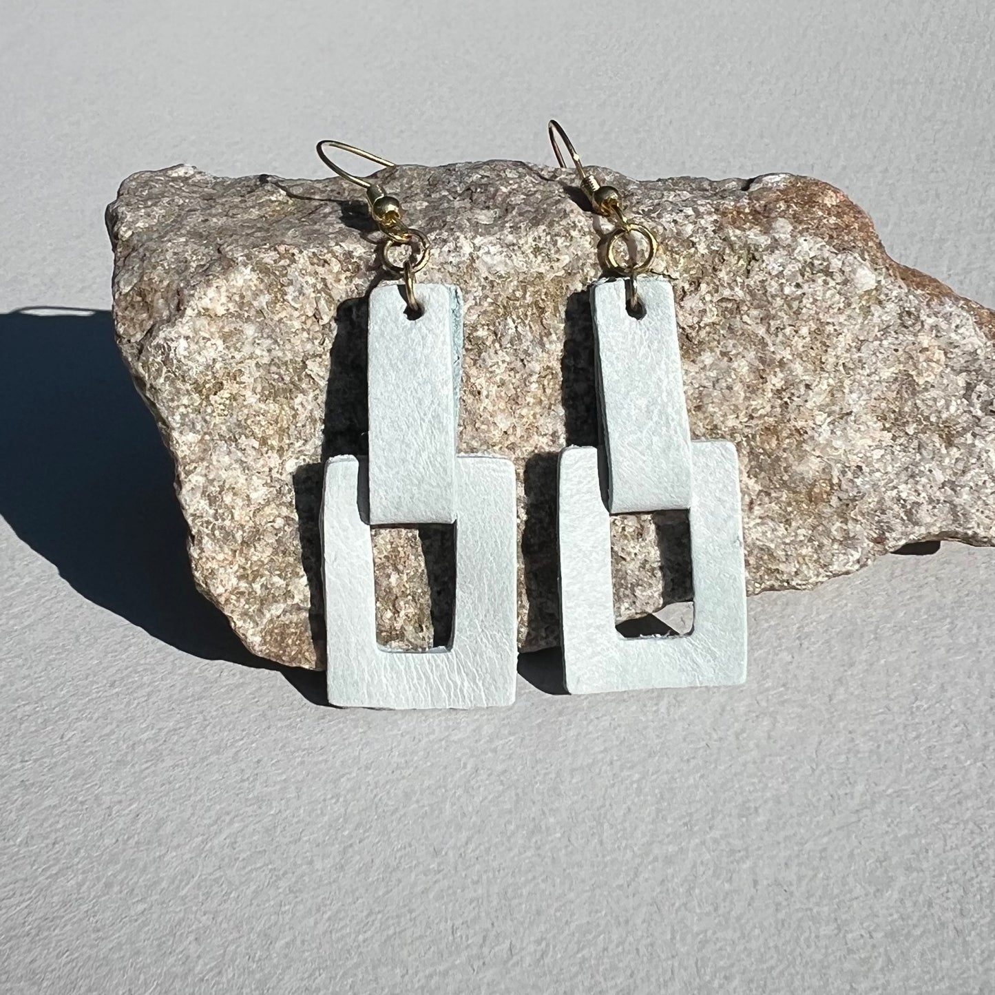Reclaimed Leather Earrings (More Colors Available)