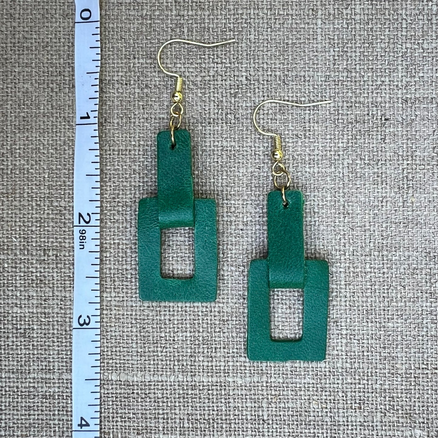 Reclaimed Leather Earrings (More Colors Available)