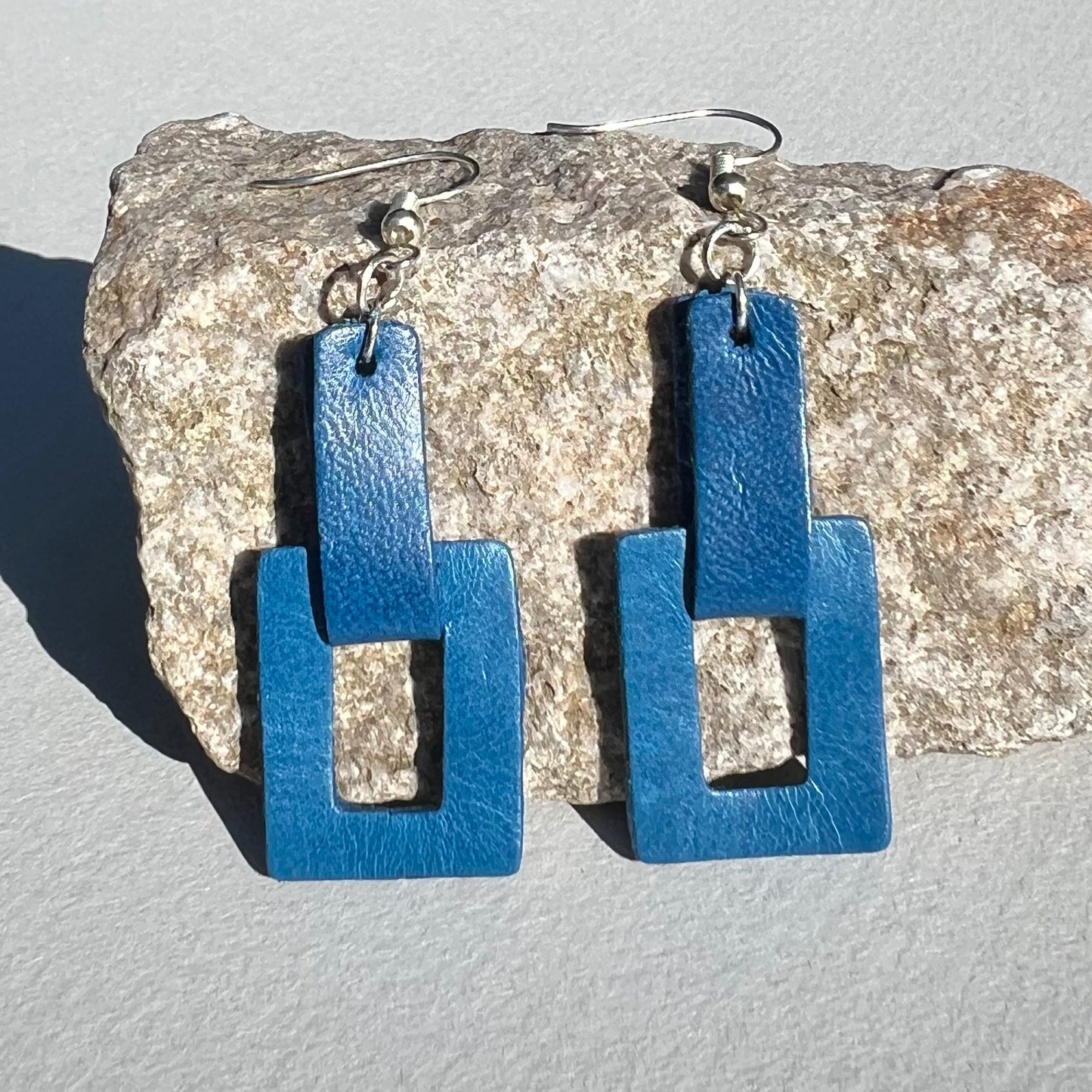 Reclaimed Leather Earrings (More Colors Available)