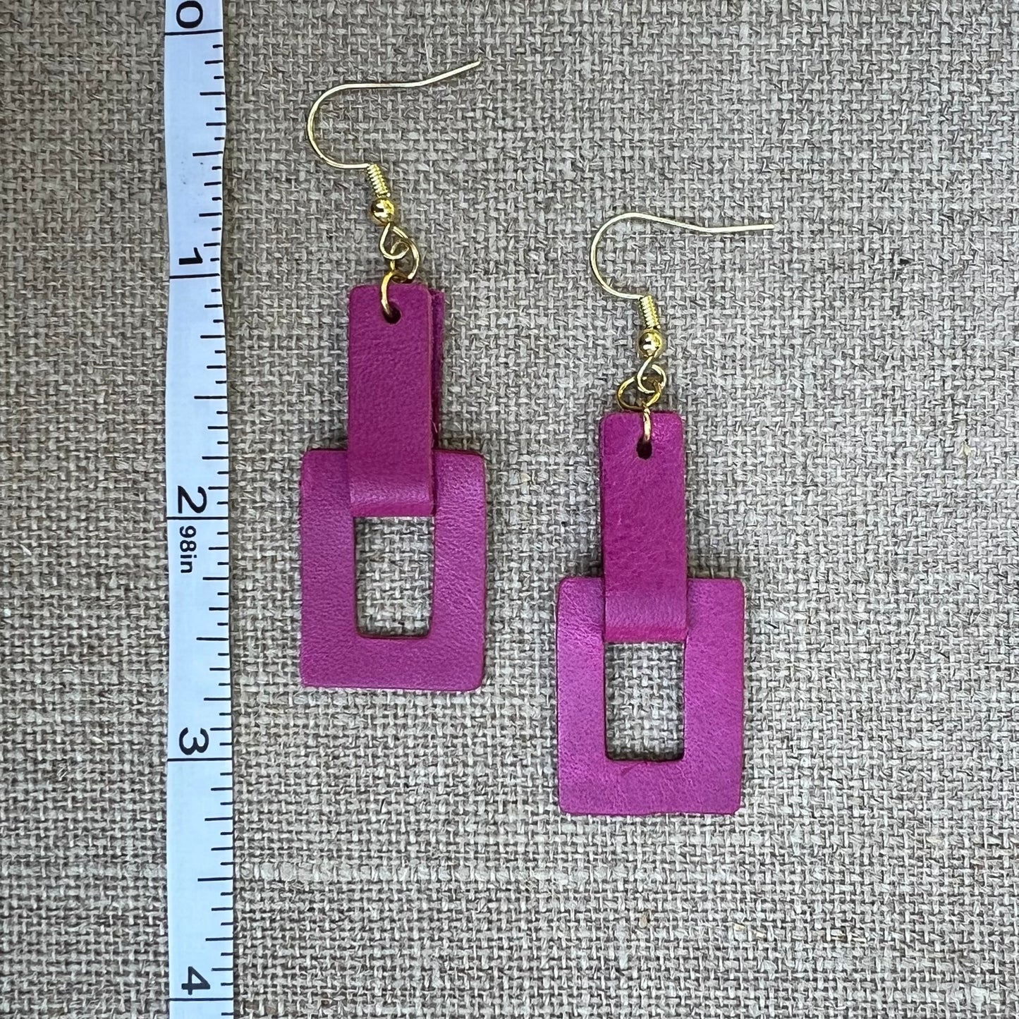 Reclaimed Leather Earrings (More Colors Available)