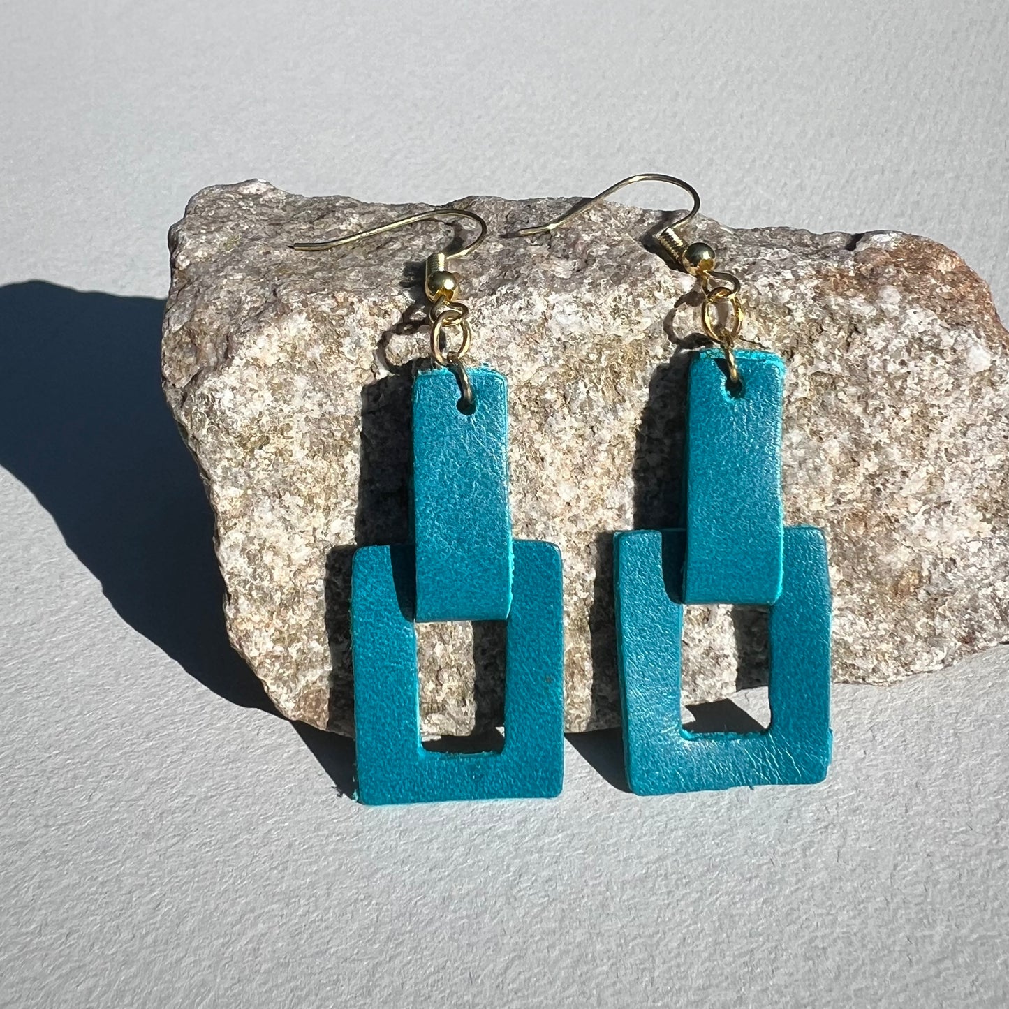 Reclaimed Leather Earrings (More Colors Available)