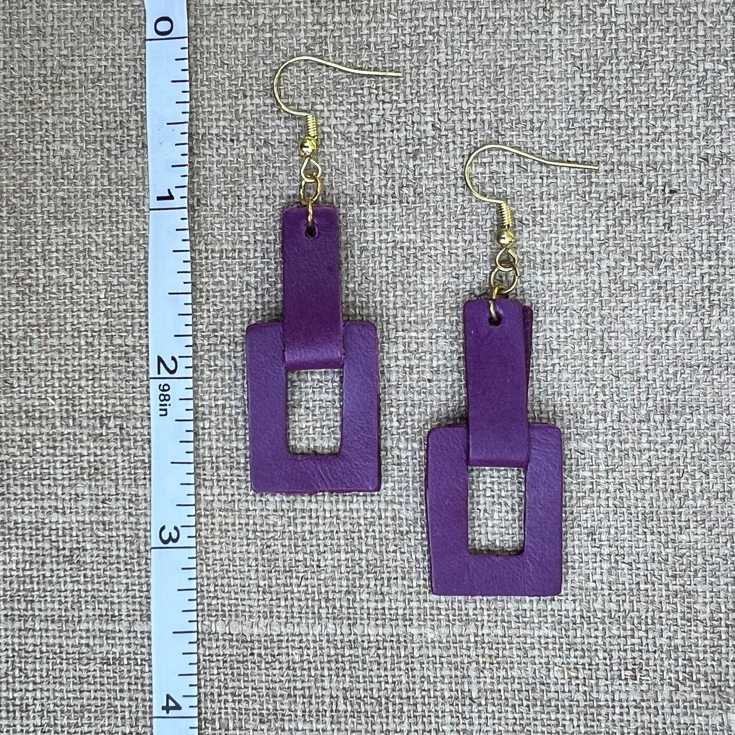 Reclaimed Leather Earrings (More Colors Available)