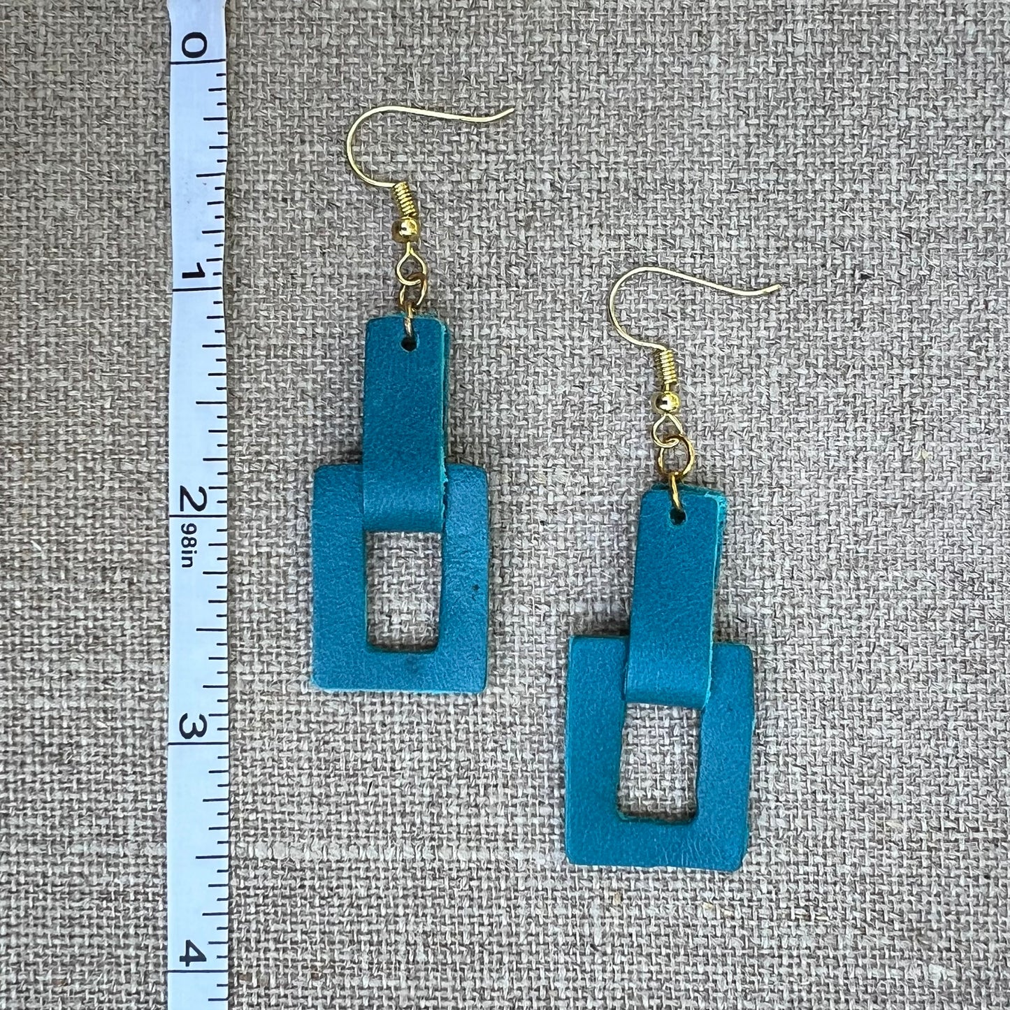 Reclaimed Leather Earrings (More Colors Available)