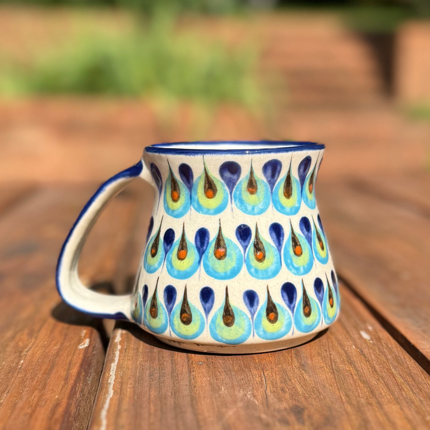 Palopo Jarro Mug (Green Blue White) - 14 oz