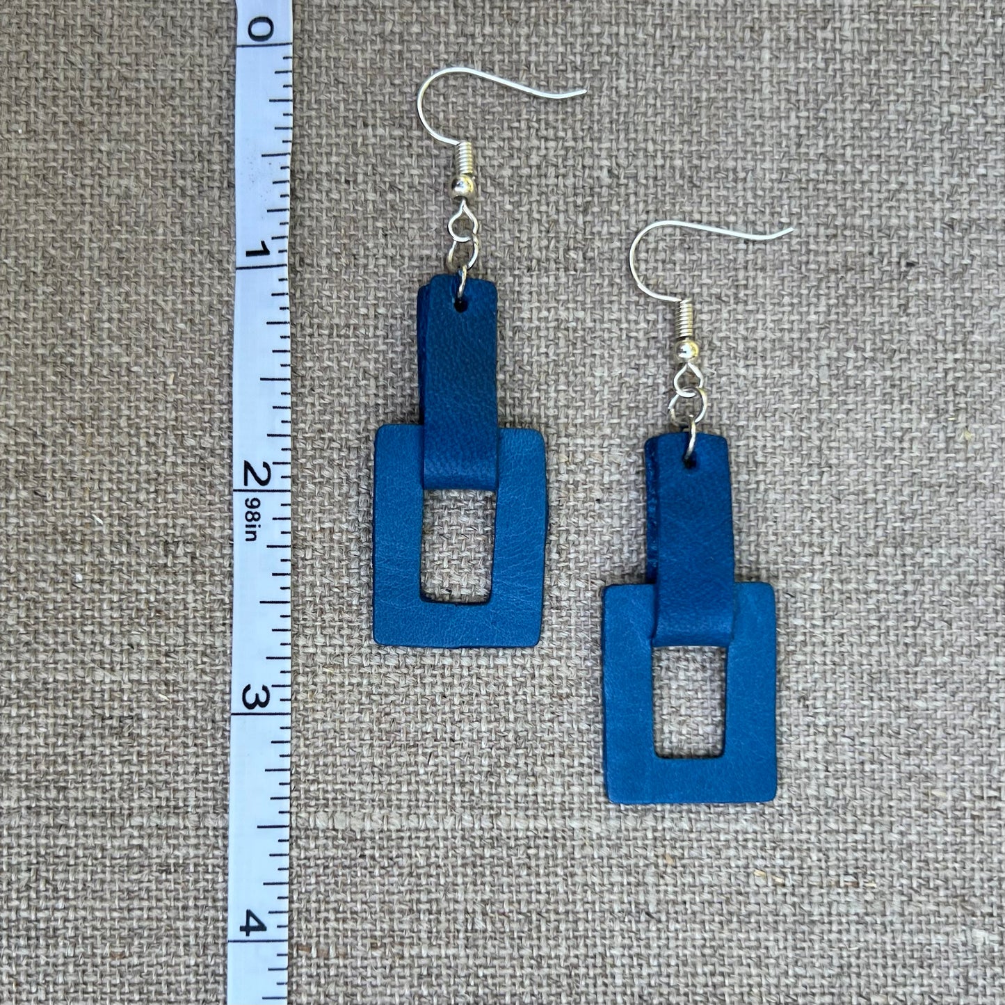 Reclaimed Leather Earrings (More Colors Available)