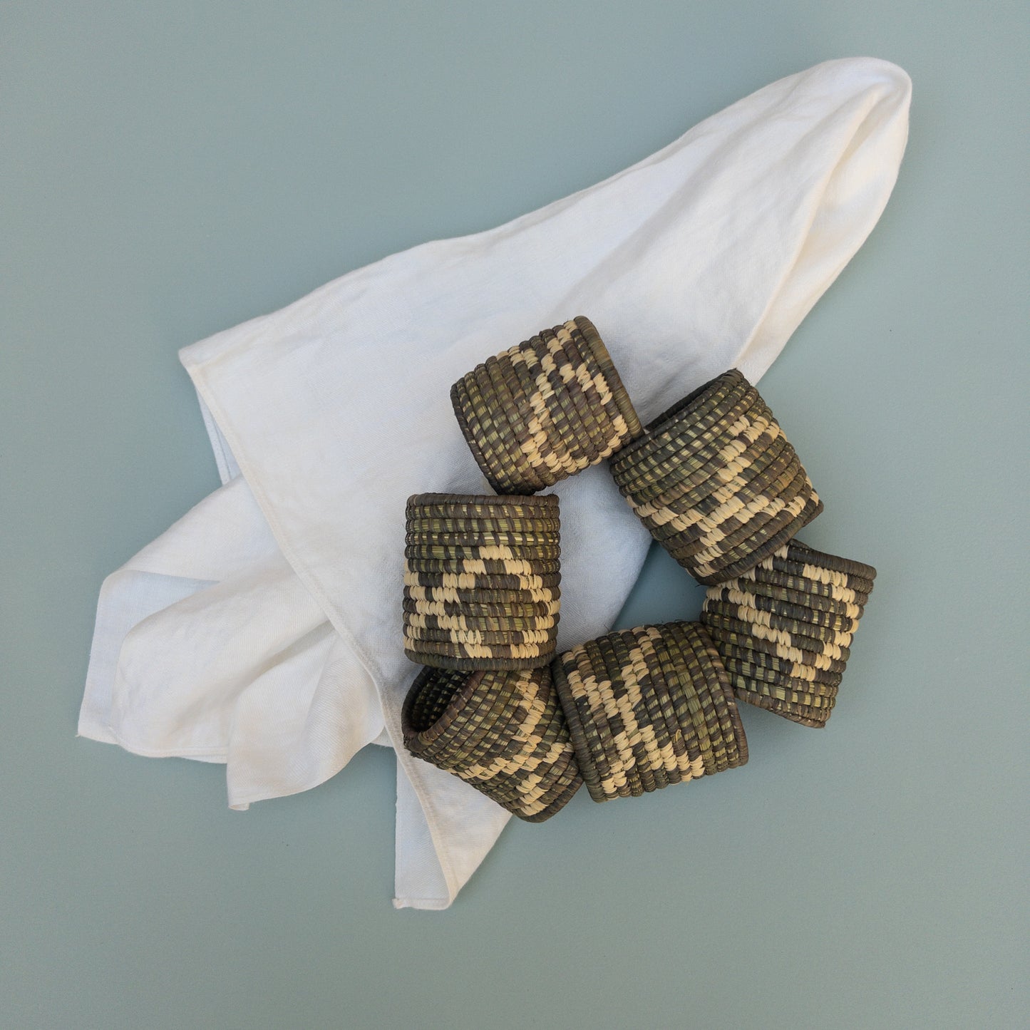 Handwoven Grass Napkin Rings