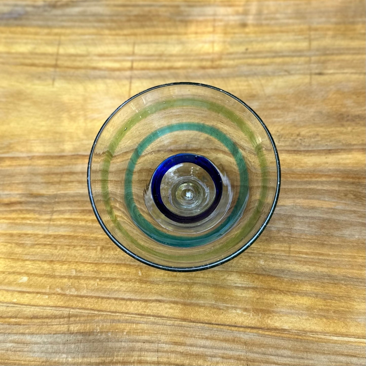 Handblown Striped Martini/Margarita Glasses, Set of 2